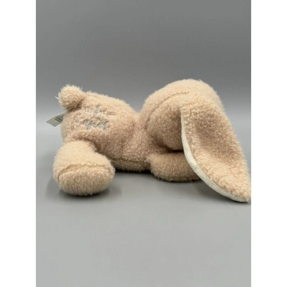 MTY International My 1st Easter Bunny Rabbit Rattle Soft Plush Toy Brown Tan 7